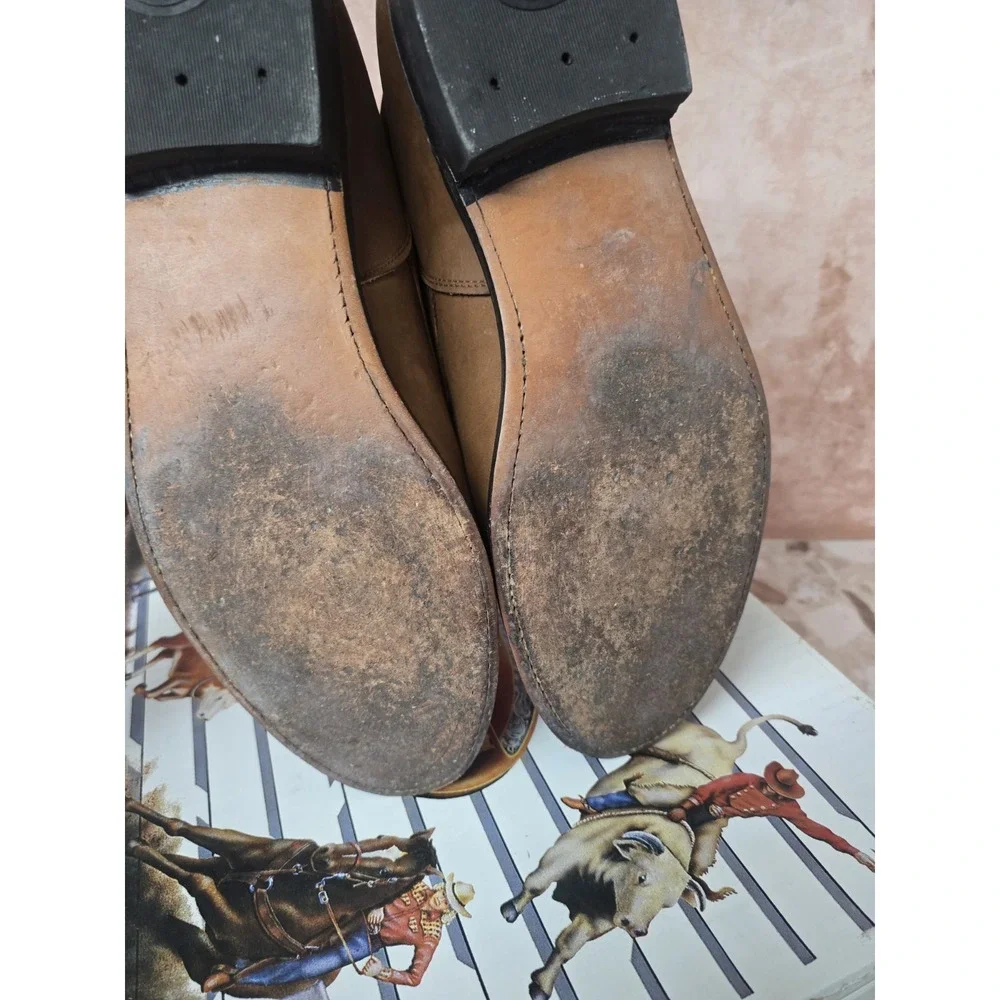 Cowtown‎ Brown Leather Kiltie Lace Up Western/ Cowboy Boots Size 13 D